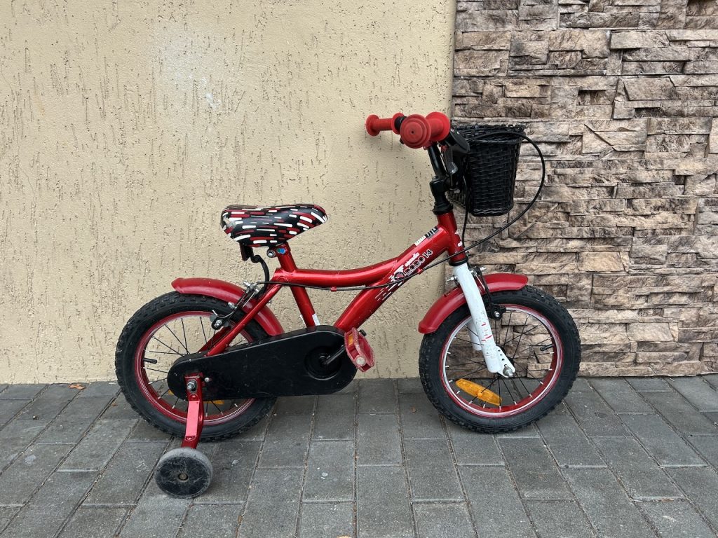 Robo 14″ — lietots bērnu velosipēds ar papildritenīšiem