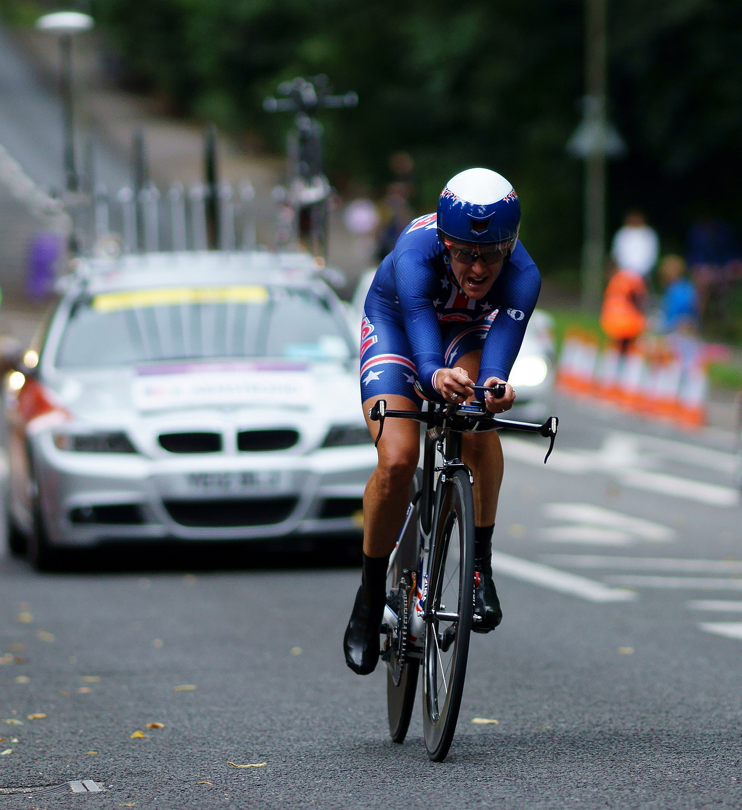 Kristīna Ārmstronga Londonas 2012. gada olimpisko spēļu individuālajā braucienā