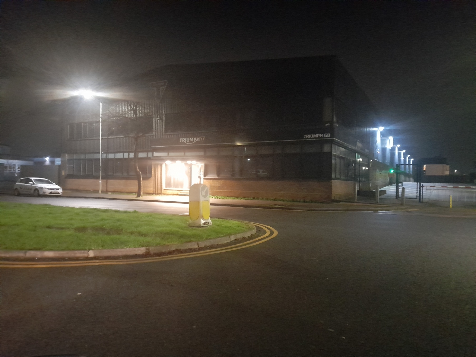 Triumph factory building in Hinckley in February 2024